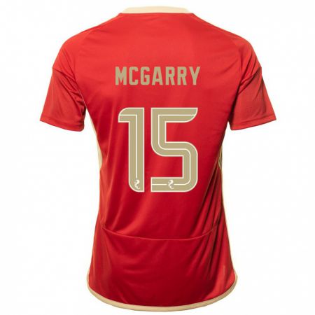 Kandiny Bambino Maglia James Mcgarry #15 Rosso Kit Gara Home 2023/24 Maglietta