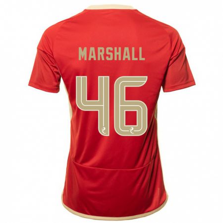 Kandiny Kinderen Findlay Marshall #46 Rood Thuisshirt Thuistenue 2023/24 T-Shirt België