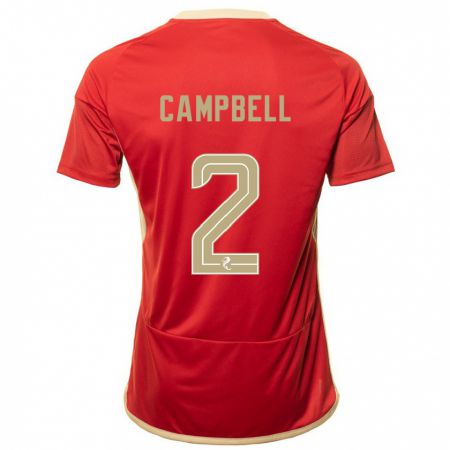 Kandiny Niño Camiseta Loren Campbell #2 Rojo 1ª Equipación 2023/24 La Camisa