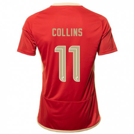 Kandiny Bambino Maglia Bailley Collins #11 Rosso Kit Gara Home 2023/24 Maglietta