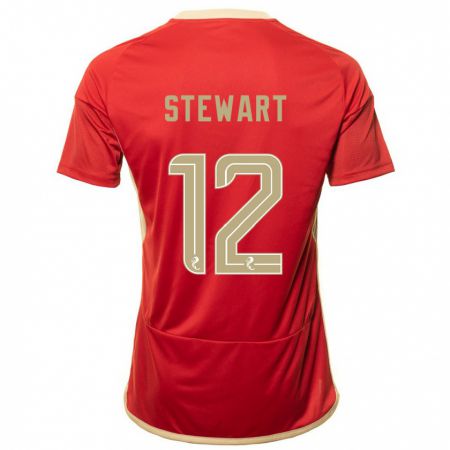 Kandiny Niño Camiseta Hannah Stewart #12 Rojo 1ª Equipación 2023/24 La Camisa