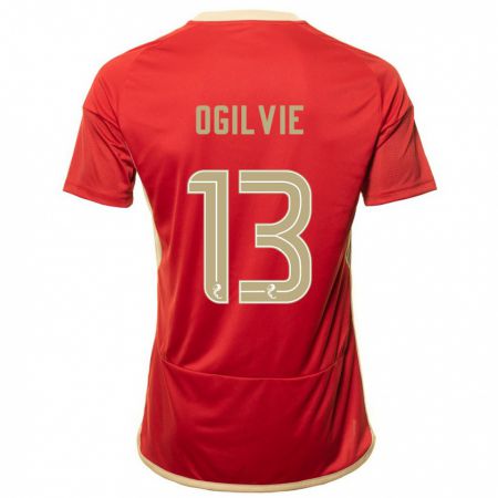 Kandiny Bambino Maglia Francesca Ogilvie #13 Rosso Kit Gara Home 2023/24 Maglietta