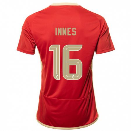 Kandiny Kinderen Hannah Innes #16 Rood Thuisshirt Thuistenue 2023/24 T-Shirt België