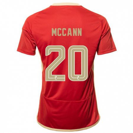 Kandiny Niño Camiseta Annalisa Mccann #20 Rojo 1ª Equipación 2023/24 La Camisa