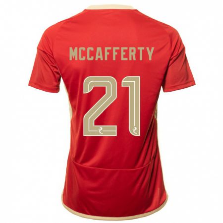 Kandiny Bambino Maglia Eirinn Mccafferty #21 Rosso Kit Gara Home 2023/24 Maglietta