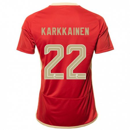 Kandiny Kinder Elena Kärkkäinen #22 Rot Heimtrikot Trikot 2023/24 T-Shirt Österreich