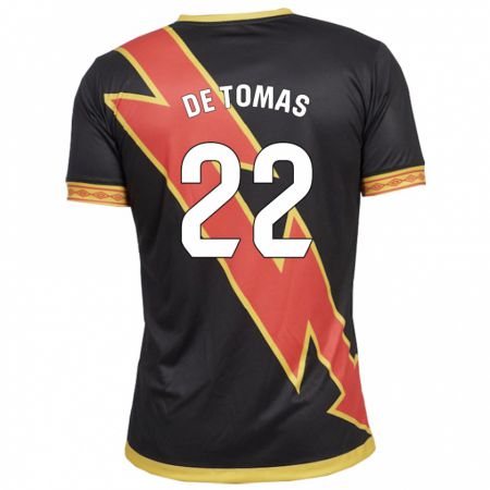 Kandiny Bambino Maglia Raúl De Tomás #22 Nero Kit Gara Away 2023/24 Maglietta