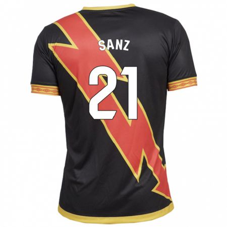 Kandiny Bambino Maglia Luismi Sanz #21 Nero Kit Gara Away 2023/24 Maglietta