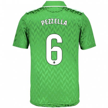 Kandiny Bambino Maglia Germán Pezzella #6 Verde Kit Gara Away 2023/24 Maglietta