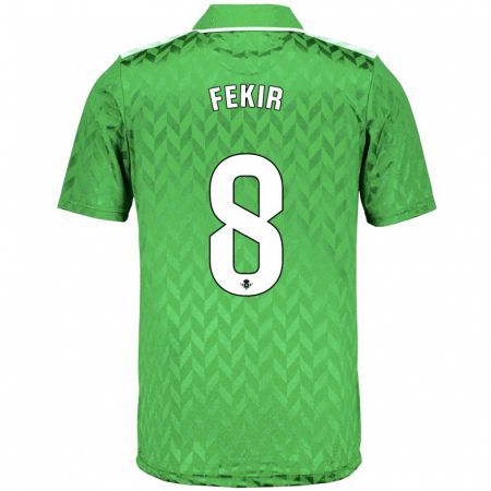 Kandiny Bambino Maglia Nabil Fekir #8 Verde Kit Gara Away 2023/24 Maglietta