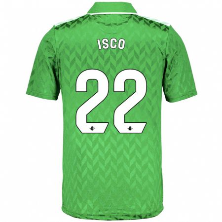 Kandiny Bambino Maglia Isco #22 Verde Kit Gara Away 2023/24 Maglietta