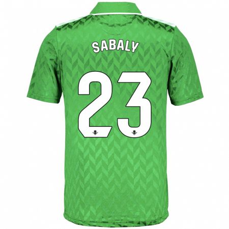 Kandiny Bambino Maglia Youssouf Sabaly #23 Verde Kit Gara Away 2023/24 Maglietta