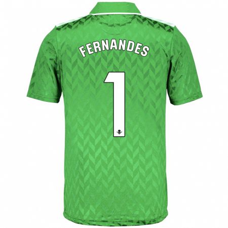 Kandiny Bambino Maglia Guilherme Fernandes #1 Verde Kit Gara Away 2023/24 Maglietta