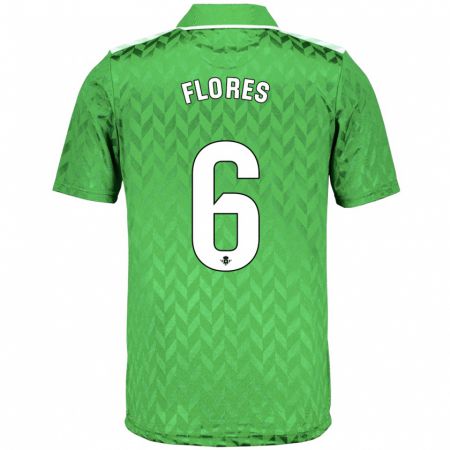 Kandiny Niño Camiseta Mateo Flores #6 Verde 2ª Equipación 2023/24 La Camisa