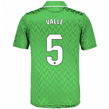 Kandiny Niño Camiseta María Valle López #5 Verde 2ª Equipación 2023/24 La Camisa