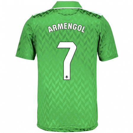 Kandiny Bambino Maglia Carla Armengol Joaniquet #7 Verde Kit Gara Away 2023/24 Maglietta