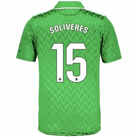 Kandiny Bambino Maglia Gema Soliveres #15 Verde Kit Gara Away 2023/24 Maglietta