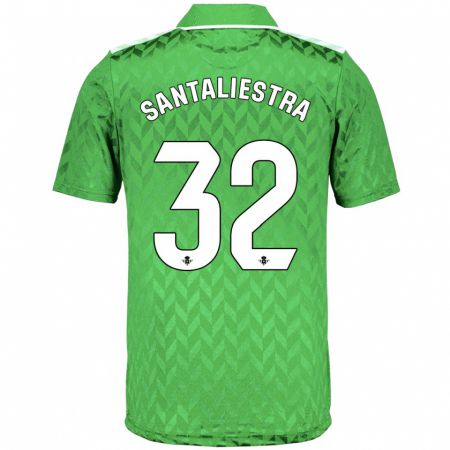 Kandiny Niño Camiseta Carla Santaliestra #32 Verde 2ª Equipación 2023/24 La Camisa