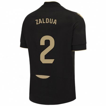 Kandiny Niño Camiseta Joseba Zaldua #2 Negro 2ª Equipación 2023/24 La Camisa México