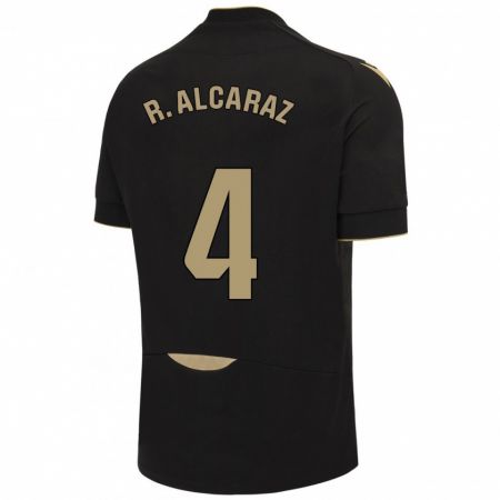 Kandiny Niño Camiseta Rubén Alcaraz #4 Negro 2ª Equipación 2023/24 La Camisa México