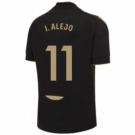 Kandiny Bambino Maglia Iván Alejo #11 Nero Kit Gara Away 2023/24 Maglietta