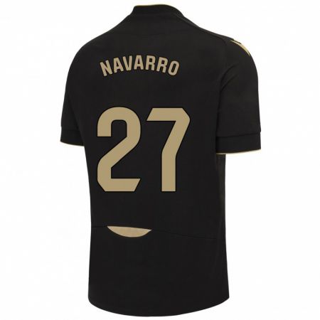 Kandiny Bambino Maglia Robert Navarro #27 Nero Kit Gara Away 2023/24 Maglietta