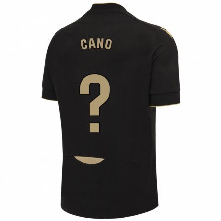 Kandiny Bambino Maglia Rubén Cano #0 Nero Kit Gara Away 2023/24 Maglietta