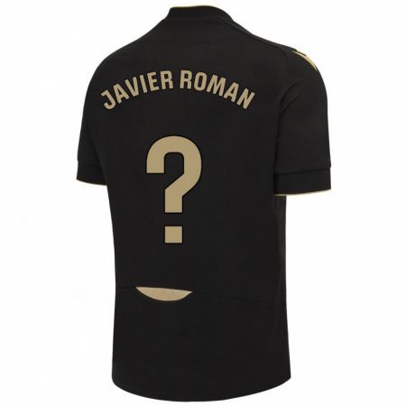 Kandiny Bambino Maglia José Javier Román #0 Nero Kit Gara Away 2023/24 Maglietta