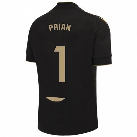 Kandiny Bambino Maglia Ana María Prián Pereira #1 Nero Kit Gara Away 2023/24 Maglietta