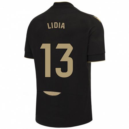 Kandiny Niño Camiseta Lidia Rincón García #13 Negro 2ª Equipación 2023/24 La Camisa México