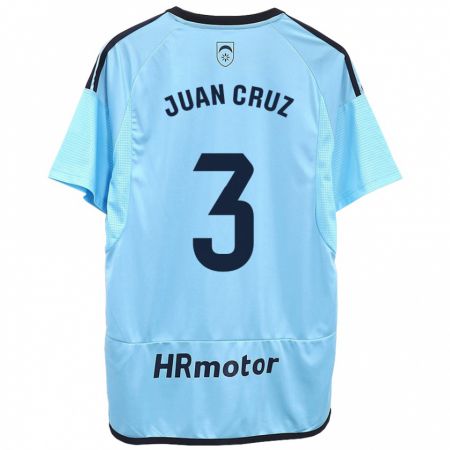 Kandiny Bambino Maglia Juan Cruz #3 Blu Kit Gara Away 2023/24 Maglietta