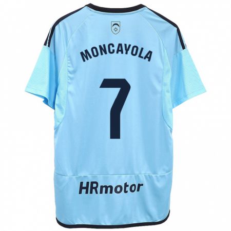 Kandiny Bambino Maglia Jon Moncayola #7 Blu Kit Gara Away 2023/24 Maglietta