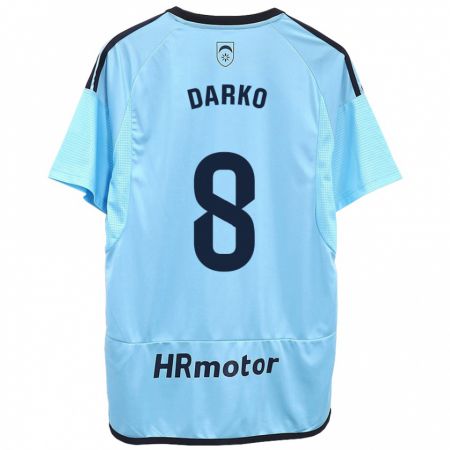 Kandiny Bambino Maglia Darko Brasanac #8 Blu Kit Gara Away 2023/24 Maglietta