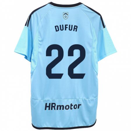 Kandiny Bambino Maglia Ander Dufur #22 Blu Kit Gara Away 2023/24 Maglietta