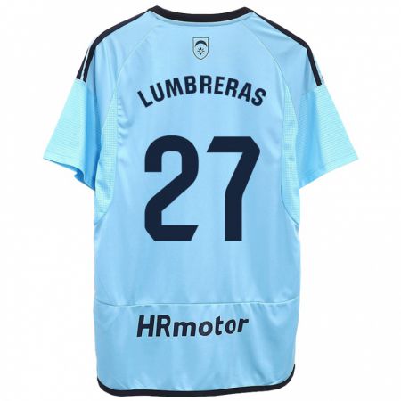 Kandiny Bambino Maglia Carlos Lumbreras #27 Blu Kit Gara Away 2023/24 Maglietta