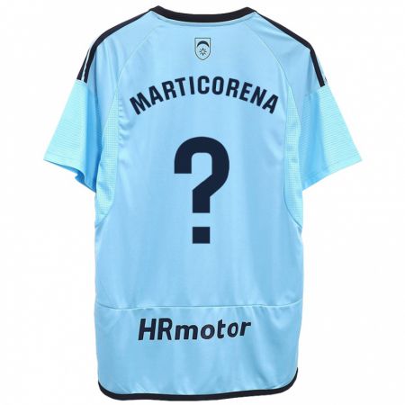 Kandiny Bambino Maglia Ander Marticorena #0 Blu Kit Gara Away 2023/24 Maglietta