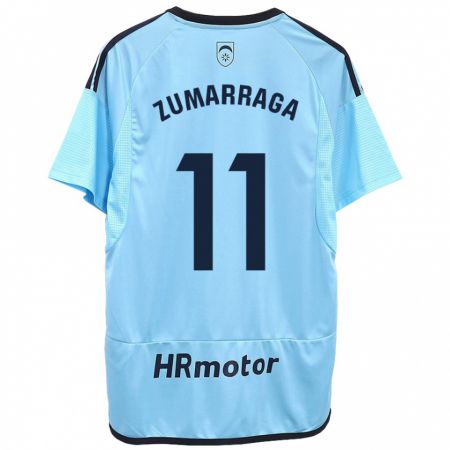 Kandiny Bambino Maglia Aitana Zumárraga Garde #11 Blu Kit Gara Away 2023/24 Maglietta