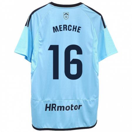 Kandiny Bambino Maglia Merche Izal García #16 Blu Kit Gara Away 2023/24 Maglietta