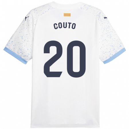 Kandiny Bambino Maglia Yan Couto #20 Bianco Kit Gara Away 2023/24 Maglietta