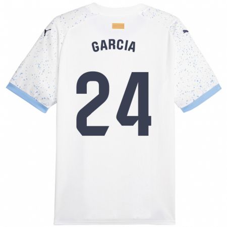 Kandiny Niño Camiseta Borja García #24 Blanco 2ª Equipación 2023/24 La Camisa