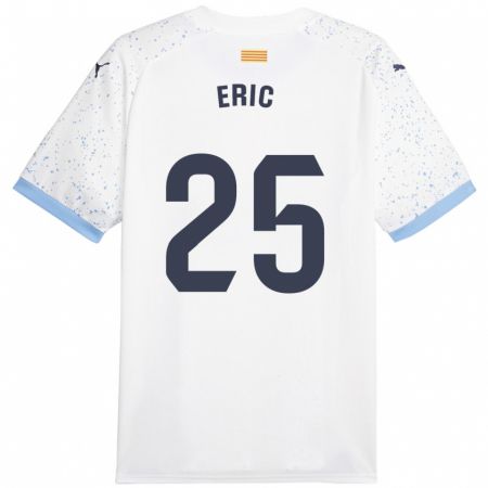 Kandiny Bambino Maglia Eric García #25 Bianco Kit Gara Away 2023/24 Maglietta