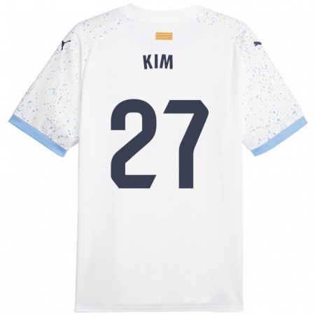 Kandiny Kinder Min-Su Kim #27 Weiß Auswärtstrikot Trikot 2023/24 T-Shirt Österreich