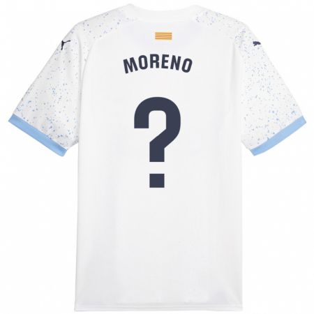 Kandiny Bambino Maglia Gerard Moreno #0 Bianco Kit Gara Away 2023/24 Maglietta