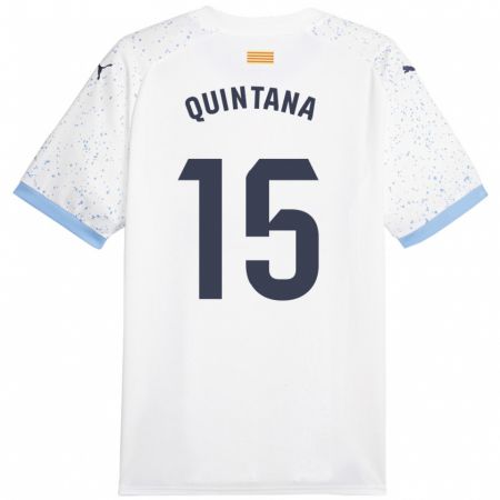 Kandiny Bambino Maglia Amru Quintana #15 Bianco Kit Gara Away 2023/24 Maglietta