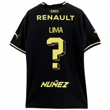 Kandiny Bambino Maglia Jhonatan Lima #0 Nero Kit Gara Away 2023/24 Maglietta