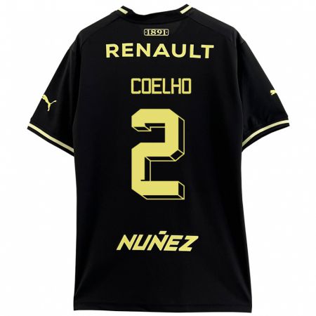 Kandiny Bambino Maglia Léo Coelho #2 Nero Kit Gara Away 2023/24 Maglietta