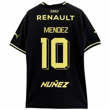 Kandiny Bambino Maglia Kevin Méndez #10 Nero Kit Gara Away 2023/24 Maglietta