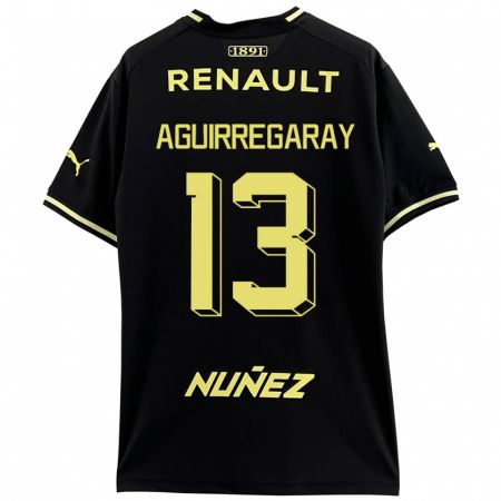 Kandiny Bambino Maglia Matías Aguirregaray #13 Nero Kit Gara Away 2023/24 Maglietta