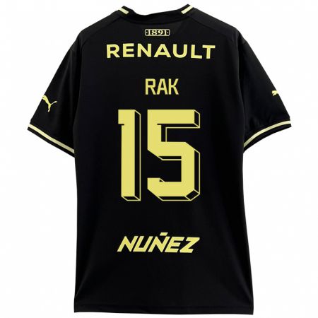 Kandiny Bambino Maglia Yonatthan Rak #15 Nero Kit Gara Away 2023/24 Maglietta