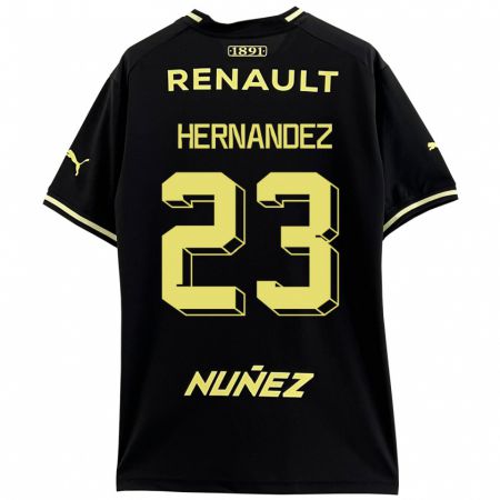 Kandiny Bambino Maglia Abel Hernández #23 Nero Kit Gara Away 2023/24 Maglietta